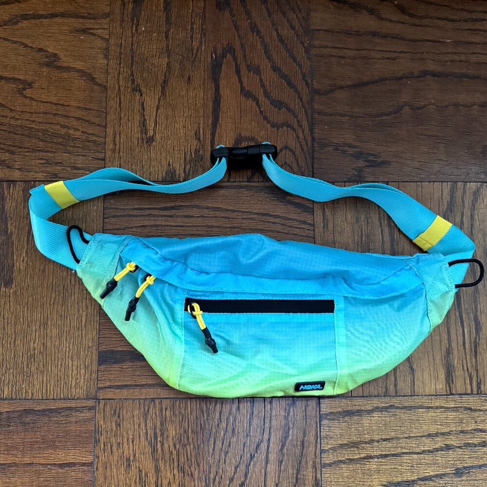 Hoka Waist Fanny Pack Running Blue Yellow NEW